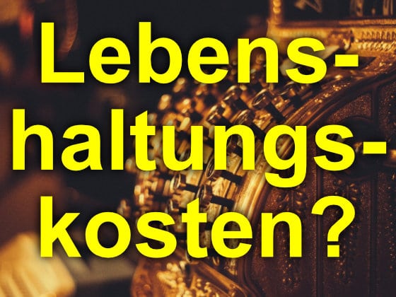 Was sind Lebenshaltungskosten? Wie berechnet man Kosten der Lebenshaltung? Bank, Kredit